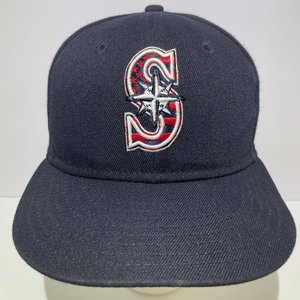 New Era 59Fifty 4th of July Seattle Mariners Baseball Cap Size 6 7/8