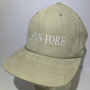 Fire on Fore Portland Baseball Cap Khaki Corduroy