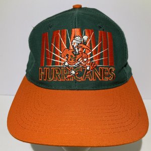 Vintage Miami Hurricanes Baseball Cap Block Spellout