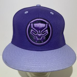 Lids Exclusive Black Panther Baseball Cap Size 7 1/2 Triple Purple