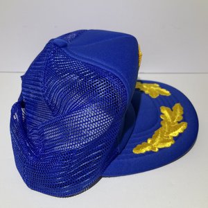 Vintage Blue Angels Trucker Hat Blue and Golf Leaf