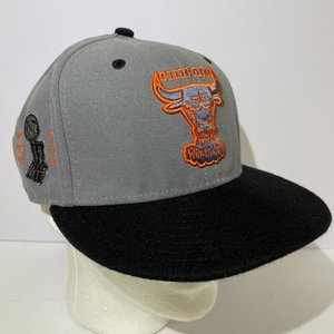 New Era 6x Championships Patch Chicago Bulls Hardwood Orange 9Fifty Snapback Cap