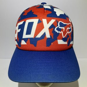 Fox Racing Trucker Hat Red White and True