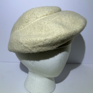 Antique Wool Cloche Hat Size 6 1/2