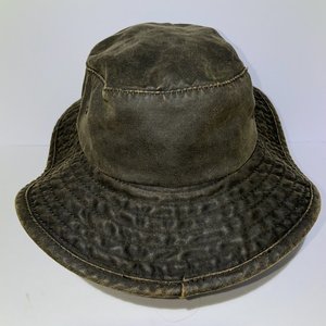 GW Oil Skin Brown Vintage Boonie Hat Size S
