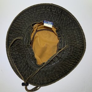 GW Oil Skin Brown Vintage Boonie Hat Size S