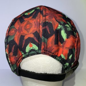 New Era Red Floral & Black 5 Panel Hat