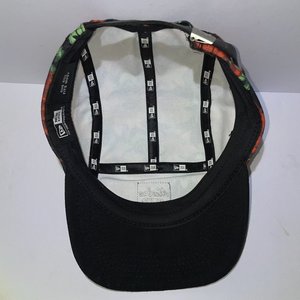 New Era Red Floral & Black 5 Panel Hat