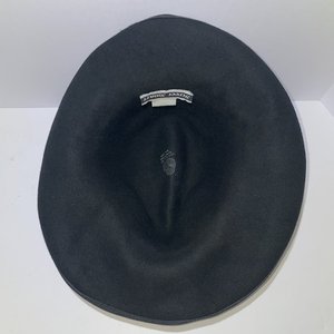 Street Smart Black Wool Felt Vintage Wide Brim Fedora Size 7