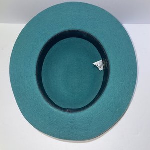 Ulorlds Apant Feathered Turquoise Vintage Fedora Size 7 1/8
