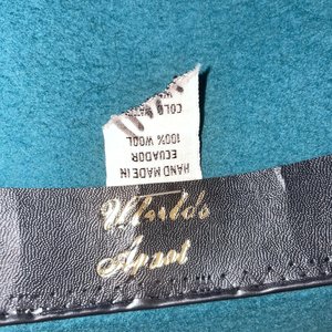 Ulorlds Apant Feathered Turquoise Vintage Fedora Size 7 1/8