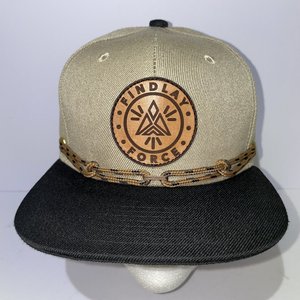 Findlay Force Brown Wood Badge Round Snapback Cap