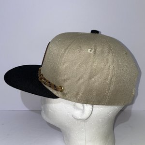 Findlay Force Brown Wood Badge Round Snapback Cap
