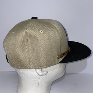 Findlay Force Brown Wood Badge Round Snapback Cap