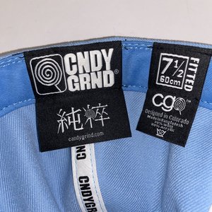 Candy Grind Steel Fitted Baseball Cap Size 7 1/2 Baby Blue