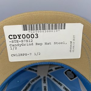 Candy Grind Steel Fitted Baseball Cap Size 7 1/2 Baby Blue