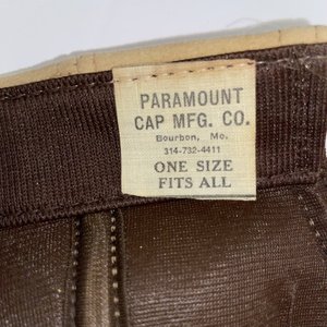 Paramount Paymaster Seeds Vintage Baseball Cap Brown Quilted USA