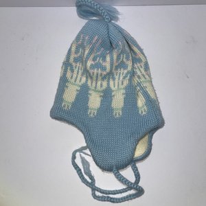 Smiley Baby Baby Blue Vintage Wool Ski-Cap Size M Made in USA