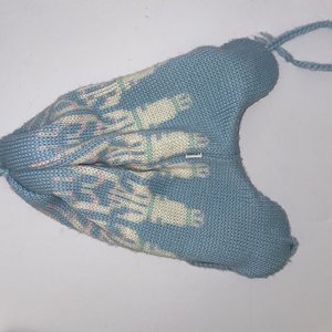 Smiley Baby Baby Blue Vintage Wool Ski-Cap Size M Made in USA