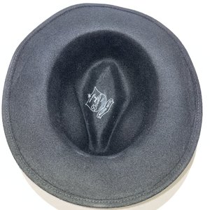 Bollman Hat Co. Doeskin Wool Felt Black Cheetah Fedora Size 6 7/8