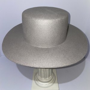 Gigi Pip Gray Australian Wool Wide Brim Sun Hat Size 6 5/8