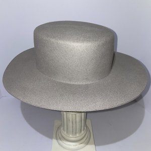 Gigi Pip Gray Australian Wool Wide Brim Sun Hat Size 6 5/8