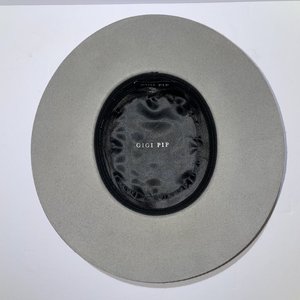 Gigi Pip Gray Australian Wool Wide Brim Sun Hat Size 6 5/8