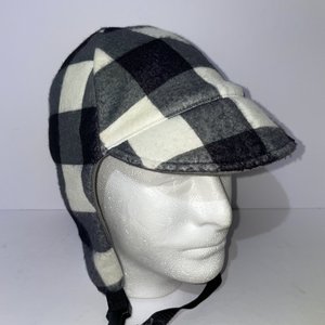 Wigwam Flannel Vintage Gray Water Resistant Trapper Baseball Cap Size M
