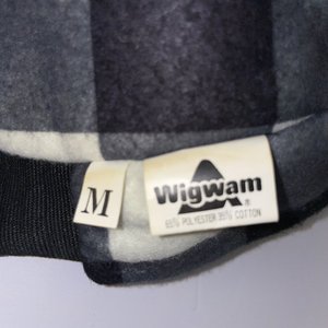 Wigwam Flannel Vintage Gray Water Resistant Trapper Baseball Cap Size M
