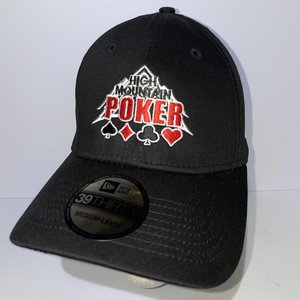 New Era 39Thirty High Mountain Poker Black Baseball Cap Size M/L