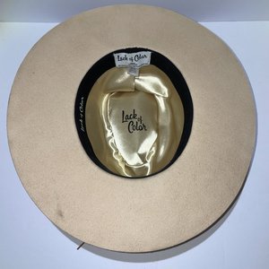 Lack of Color Sandy Brown Australian Wool Fedora Rancher Size 7 1/8