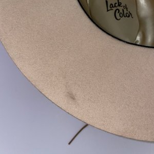 Lack of Color Sandy Brown Australian Wool Fedora Rancher Size 7 1/8