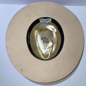 Lack of Color Sandy Brown Australian Wool Fedora Rancher Size 7 1/8