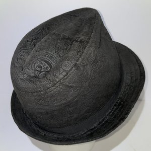 Biltmore Paisley Velour Black Trilby Size XL