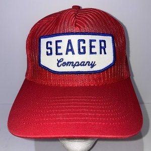 Seager Western Co. Red Trucker Hat Made in USA