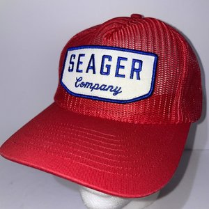 Seager Western Co. Red Trucker Hat Made in USA