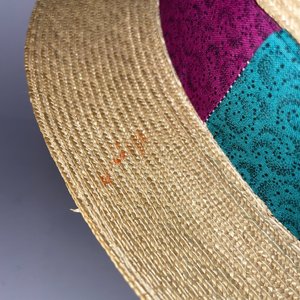 Stetson Straw Feathered Vintage Fedora Size 7 1/8 Long Oval