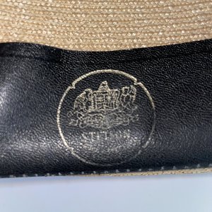 Stetson Straw Feathered Vintage Fedora Size 7 1/8 Long Oval