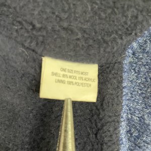 Wool Snowflake Blue Vintage Ski Cap