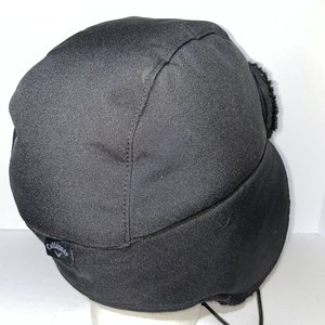 Callaway Fleece Black Trapper Hat Size L