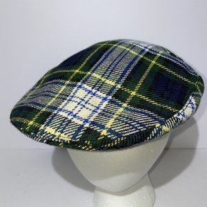 Tweedmill Green Tartan Vintage Flat Cap Size 7 Made in Britain