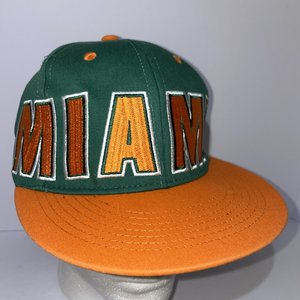 Miami Hurricanes Oversized Block Spellout Snapback Cap