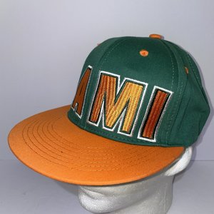 Miami Hurricanes Oversized Block Spellout Snapback Cap
