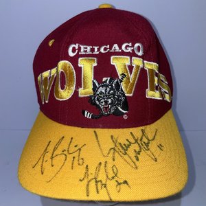 Starter Tri-Power 3 Autographed 1994-1995 Chicago Wolves Vintage Baseball Cap