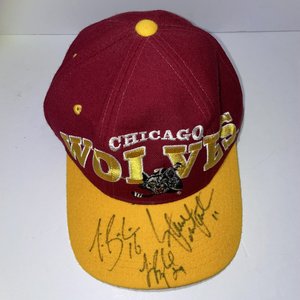 Starter Tri-Power 3 Autographed 1994-1995 Chicago Wolves Vintage Baseball Cap