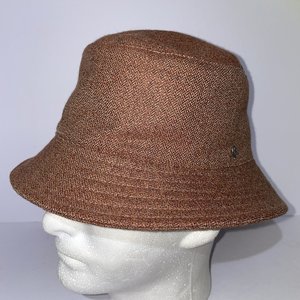 Helen Kaminski Australia Orange Wool Bucket Hat Size M