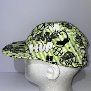 HUF Skateboards x SoBe Squamata Green All-Over 5 Panel Hat