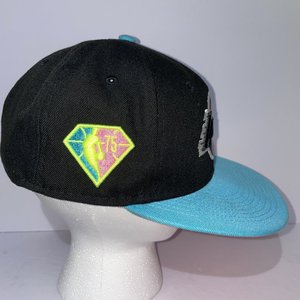 New Era Vice City Patch 75th Anniversary LA Lakers Teal 5950 Cap Size 7 1/8