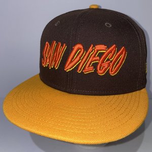 New Era City Connect San Diego Padres Brown & Yellow 59Fifty Baseball Cap Size 7