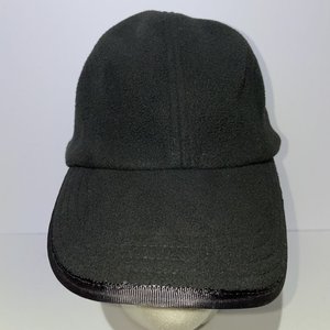 REI Black Vintage Fleece Trapper Hat Size S/M Made in USA